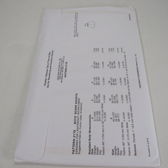 Kwik Sew 2179 Clothing Pattern Easy Boys Shorts 4-14 UNCUT unopened - Picture 5 of 6